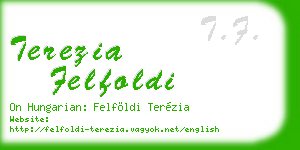 terezia felfoldi business card