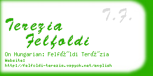 terezia felfoldi business card